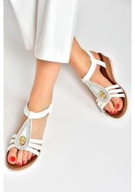 Resim Fox Shoes Beyaz Günlük Kadın Sandalet M258313709 