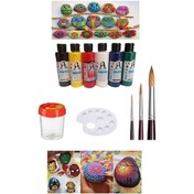 Resim Taş Boyama Seti 6 Ana Renk Set 1 Paket 