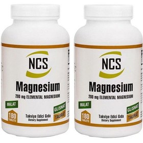 Resim Ncs Magnesium 200 Mg Malat Taurat Glisinat 180 Tablet 2 Adet 