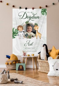 Resim Kişiye Özel Fotoğraflı Doğum Günü Duvar Örtüsü (#22) - 280 x 150 