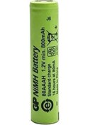 Resim Gp 80aaah 1 2v 800mah Düz Kafa Şarjlı Aaa İnce Kalem Pil 
