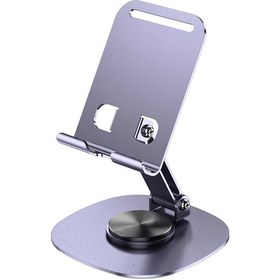 Resim Mt43 Masaüstü Metal Telefon Tutucu Tabanı Döner Tasarımlı 