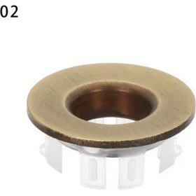 Resim Chuangyinshop Sku 2 Pirinç 6 Fit Halkalı Lavabo Taşma Kapağı, Koku Ve Haşere Önleyici Süzgeç 