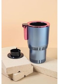 Resim Araç İçi Bardaklık Isıtıcı Ve Soğutucu Led Ekranlı 12v Çakmaklık Girişli İçecek Isıtma Ve Soğutma Özellikli Oto Bardak Tutucu Asorti Renk 1 Adet Acı Kahve 