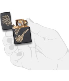 Resim Zippo Lazer Pipo Gravür Işleme Pipo Çakmağı 