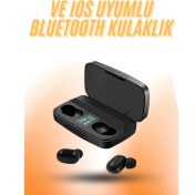 Resim Techno Stock Tws Bluetooth Kulaklık 5.0 Bluetooth Bağlantılı Dokunmatik Kontrol Özelliği 