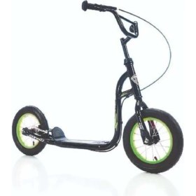 Resim Feyza Design Yüksek Performanslı Siyah Yeşil Çocuk Scooter, Dayanıklı ve Eğlenceli Tasarım 