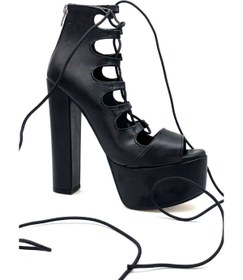 Resim KİNDEP Kindep Yüksek Topuklu (15 cm) Platform (5 cm) Kadın Ayakkabı SİYAH 