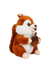 Resim Sevimli Peluş Sincap 30 Cm Oyuncak Uyku Arkadaşım Kahverengi 