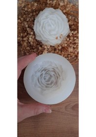 Resim Şakayık Çiçek Mum Silikon Kalıbı Beyaz 