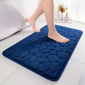 Resim 1 çakıl dokulu banyo kaymaz paspas, mercan süet alt PVC, şişirilmiş sponge hızlı nem emme özelliği, Altı renk seçeneği, Çamaşır odası ve yatak odası ile uyumlu 