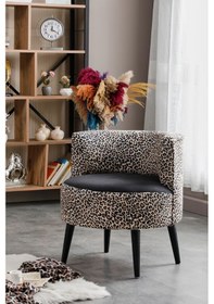 Resim Azra Mobilya Sydney Çay Seti Koltuk Takımı - Cafe, Ofis, Balkon, Kafe, Bahçe, Ofis, Salon Mobilyası Leopar Siyah 