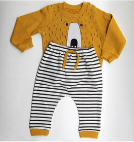 Resim BEBEK FİRARDA Bear Sweat Eşofman Pijama Bebek Takım Ikili Takım Günlük 93217 