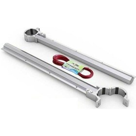 Resim Alüminyum Balkon Demiri Çamaşır Askısı Gümüş 