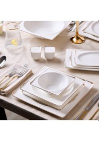 Resim Aryıldız Crystal Ixir 56 Parça Yemek Takımı Beyaz 