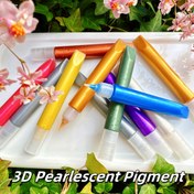Resim 3D İnci Pigment Akrilik Takip Kalemleri - Cam Boyama ve Kaleme Metallik Pigmentler 