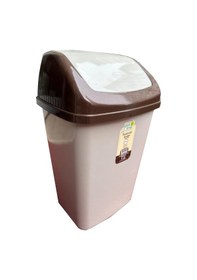 Resim Polytime Klink Sallanır Kapak Ofis Banyo Mutfak Bahçe Çöp Kutusu Kovası / 20 Litre / Krem / 47x30x23 Cm. Krem 