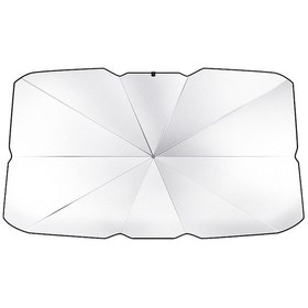 Resim Araba Ön Cam Teleskopik Katlanır Isı Yalıtım Şemsiyesi, Boyut: Gümüş Kaplamalı Büyük 