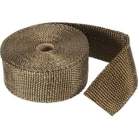 Resim Pazly 15m Titanyum Egzost Sarımı, Motor Ve Motosiklete Yüksek Isı Yalıtımı, Kaput Altı Sıcaklığı %50 Azaltır, Titanyum Elyaftan Yapılır, 1 Rulo 