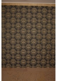 Resim Örümcek Çift Renk Gold İp Perde Hazır Düğmeleri Dikilmiş İp Perde 300 270 Cm Gold 