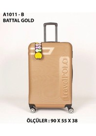 Resim Esbuik Travel Polo Xxlbattal Boy Dev Boy 90 Cm Valiz & Bavul Gold 