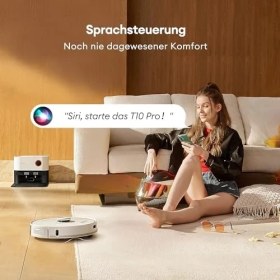 Resim Lidyada Maison Ultenic T10 Pro Robot Süpürge, Silme Fonksiyonlu, Istasyonu, 4000 Pa Temizlik Robotu, Uzun Çalışma Süresi 200 Dakika, Lidar Navigasyon, Halı Algılamalı Robot Süpürge, Kartografi, Wifi/app 