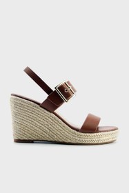 Resim Nine West Çift Bantlı Hasır Dolgu Topuklu Bayan Ayakkabı OPRAH 5FX KAHVE 