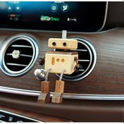 Resim Honeybeeshop Sevimli Robot Araba Hava Kanalı Klipsi Hareketli Bacaklar Ahşap Esanssız Kokulu 