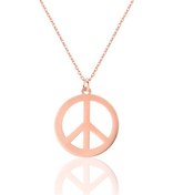 Resim Azuris 925 Ayar Gümüş Peace Kolye 