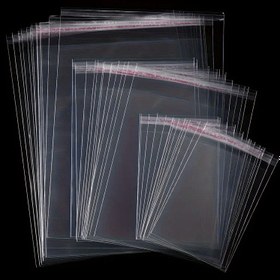 Resim 100 Adet Şeffaf Kendinden Yapışkanlı Polietilen Torba Seti, Yeniden Kapanabilir OPP Ambalaj Poşetleri, Baskılı Eşyaları ve Kartları Korumak İçin Tasarlanmıştır. 