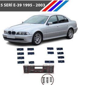 Resim Vts Körük Bmw 5 Serisi E-39 Klima Kontrol Düğme Seti 14 Parçalı 1995 2003 