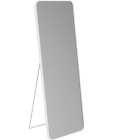 Resim Raven Oval Kesim Modern Metal Ayaklı Boy Aynası 170 X 60 Beyaz 