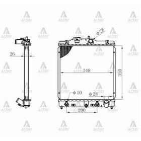 Resim MAHER 10508 Radyatör Su Civic 92-00 26Mm (At) Hrv 99-15 