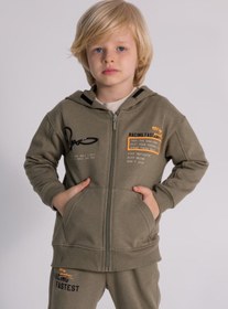 Resim HAUSEkids 4-8 Yaş Racing Going Erkek Çocuk Hırka-Haki 