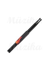 Resim Mendini Baget Siyah Nylon 5 A - Davul - Bateri Bageti Drumsticks 5a Pürüzsüz Yüzey 