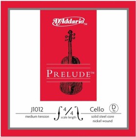 Resim D'Addario J1012 4/4M Prelude D Çello Teli (Re) 