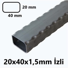 Resim TOSÇELİK (1MT) Izli 20 X 40 X 1,5 Mm Kutu Profil Boru Metal 20x40x1,5 Demir 