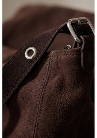 Resim Vellbags Şık Kahverengi Kadın Omuz Çantası Fermuarlı Modern Tasarım Acı Kahverengi 