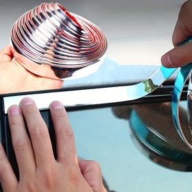 Resim 5 M / 196in Araba Krom Trim Şeridi Simli Yumuşak PVC Kapı Pencere Tampon Çizilmeye Dayanıklı Koruyucu Otomotiv Dekorasyon Hattı Şekillendirme Pervazları 