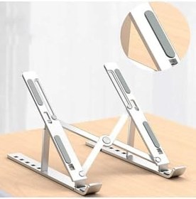 Resim Teknosepetim Apple Macbook Pro Inç Wiwu S400A Laptop Standı Özel Yükseltici Aparat Metal Tasarım, Gri WiwuS400AStand36 