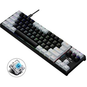 Resim Valkyrie K710 Blue Switch Dark Alien 71 Tuş RGB Gaming Klavye 