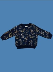 Resim Cantoy Erkek Bebek Dinazor Desenli Sweatshirt-15354 Lacivert 