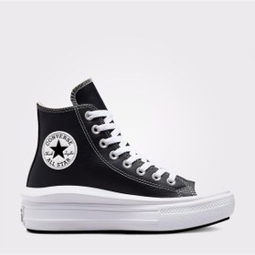 Resim Converse Chuck Taylor All Star Move Platform Leather Spor Ayakkabı Siyah 