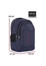 Resim Dada 01 Orta-lise-üniversite Sırt Çantası 15,6 İnç Su Geçirmez Kumaş Darbe Emici Koruma Lacivert 