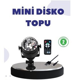 Resim Bfs Ses Duyarlı Mini Disko Küre Lamba Çok Renkli 