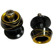 Resim 8 Mm Parçalı Gold Sehpa Yüzüğü Siyah 