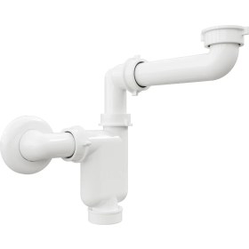 Resim Aqua Bagno Comfort Yer Kazandıran Lavabo Sifonu Kolay Temizlenir Ayarlanabilir Koku Önleyici Gider Borulu - 32 mm Süzgeç Hariç 