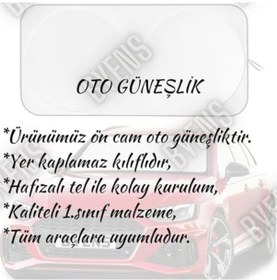 Resim Araba Ön Cam Güneşlik Araba Cam Güneşliği Otomobil Güneşlikleri Araç Gölgelik Oto İçi Katlanır Perdesi 