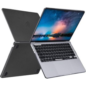 Resim TEKNETSTORE Macbook Pro 13 M1-m2 Çip 2020/2022 A2338 A2686 Uyumlu Kristal Carbon Kapak 