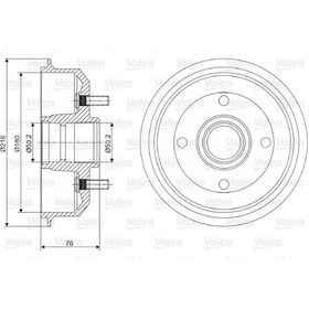 Resim Valeo Arka Kampana Escort 90 00 Fıesta Iıı Fıesta Iv 00 12 180 Mm Abs IS00-VALEO 237066 